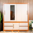 Ver imagem 6 de Guarda-roupa Caemmun Optimus Lux 3 Portas de Correr 4 Gavetas com Espelho