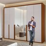 Guarda-roupa 6 Portas 6 Gavetas 100% Mdf Imperatore com Espelho - 10