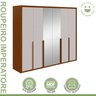 Guarda-roupa 6 Portas 6 Gavetas 100% Mdf Imperatore com Espelho - 3