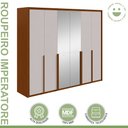 Ver imagem 3 de Guarda-roupa 6 Portas 6 Gavetas 100% Mdf Imperatore com Espelho