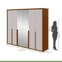 Ver mais imagens de Guarda-roupa 6 Portas 6 Gavetas 100% Mdf Imperatore com Espelho