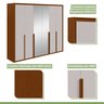 Guarda-roupa 6 Portas 6 Gavetas 100% Mdf Imperatore com Espelho - 4