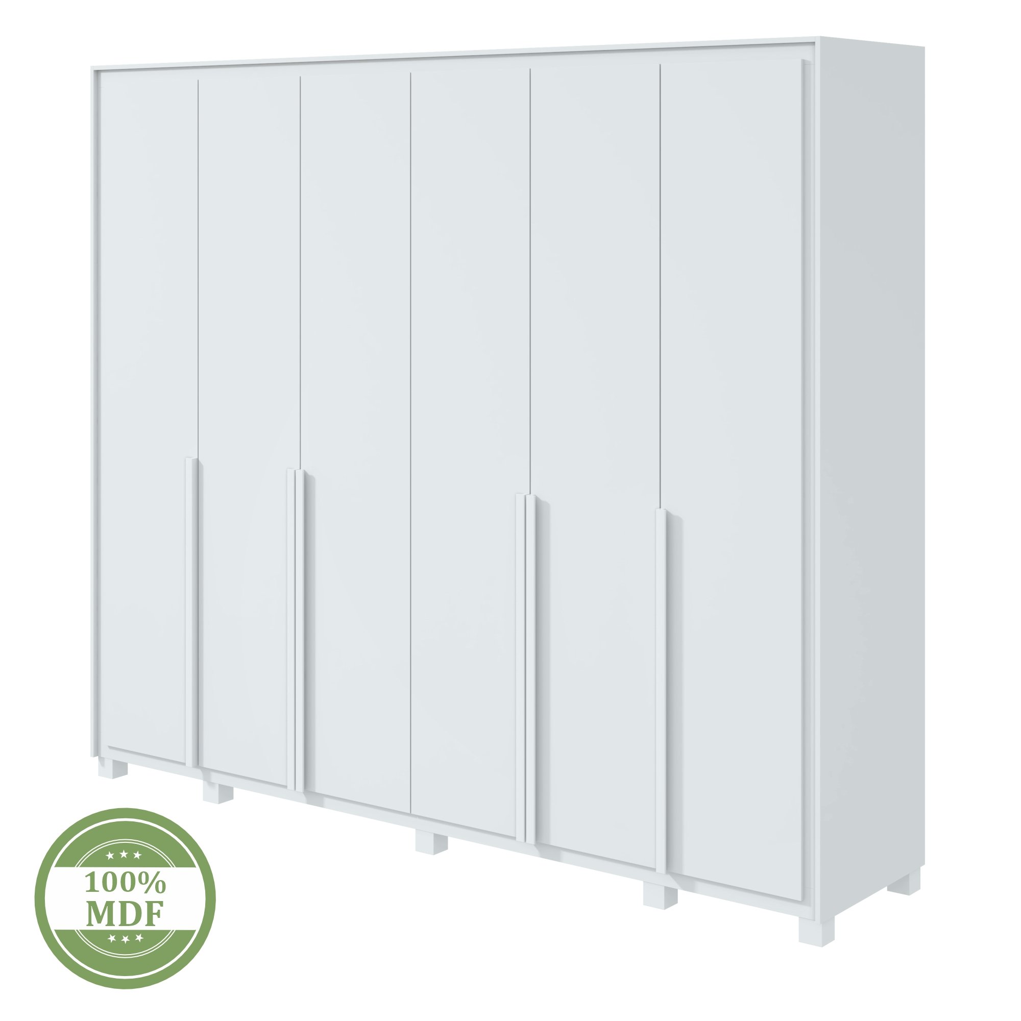 Guarda-roupa 6 Portas 6 Gavetas 100% Mdf Detroid com Pés  - 10