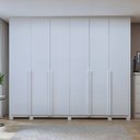 Ver imagem 1 de Guarda-roupa 6 Portas 6 Gavetas 100% Mdf Detroid com Pés