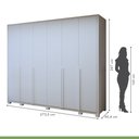 Ver imagem 3 de Guarda-roupa 6 Portas 6 Gavetas 100% Mdf Detroid com Pés