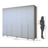 Guarda-roupa 6 Portas 6 Gavetas 100% Mdf Detroid com Pés - 3