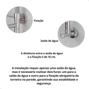 Ver imagem 7 de Kit Cuba Dupla + Acessórios com Torneira Gourmet Cromada Vip de Parede e Lixeira de Embutir 5 Litros