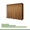 Ver imagem 5 de Guarda-roupa 6 Portas 6 Gavetas 100% Mdf Detroid com Pés