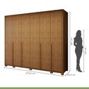 Ver imagem 3 de Guarda-roupa 6 Portas 6 Gavetas 100% Mdf Detroid com Pés