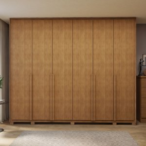 Guarda-roupa 6 Portas 6 Gavetas 100% Mdf Detroid com Pés