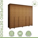 Ver imagem 4 de Guarda-roupa 6 Portas 6 Gavetas 100% Mdf Detroid com Pés