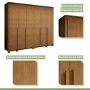 Ver imagem 6 de Guarda-roupa 6 Portas 6 Gavetas 100% Mdf Detroid com Pés