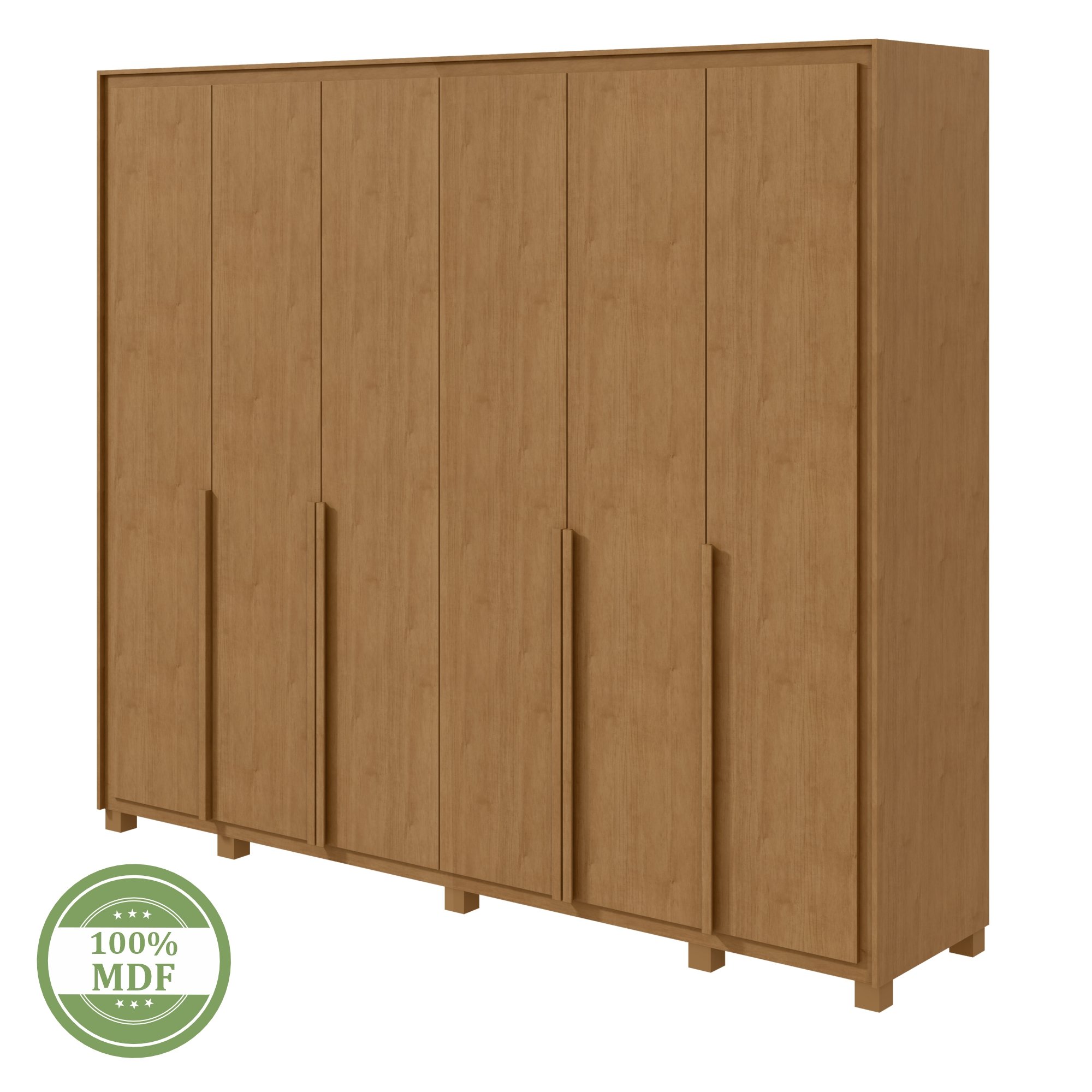 Guarda-roupa 6 Portas 6 Gavetas 100% Mdf Detroid com Pés  - 10