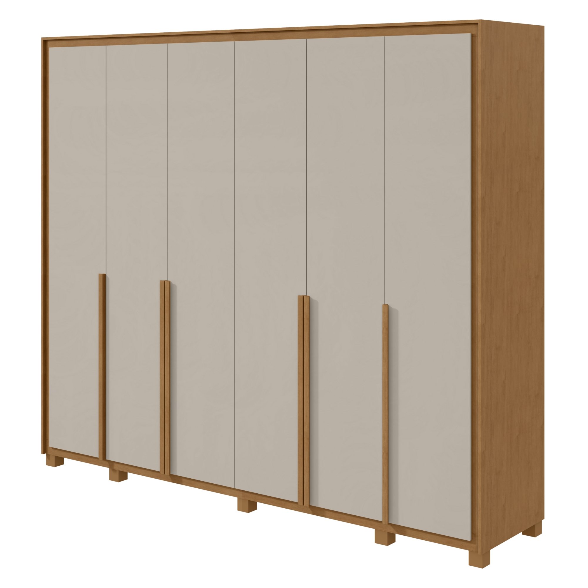 Guarda-roupa 6 Portas 6 Gavetas 100% Mdf Imperatore com Pés - 12