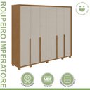 Ver imagem 3 de Guarda-roupa 6 Portas 6 Gavetas 100% Mdf Imperatore com Pés
