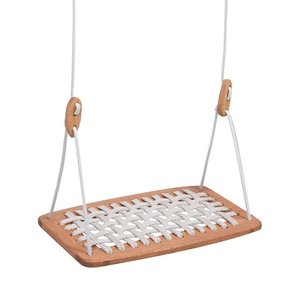 Balanço Garden com Assento em Corda Trançada Natural-bege