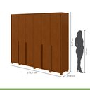 Ver mais imagens de Guarda-roupa 6 Portas 6 Gavetas 100% Mdf Imperatore com Pés