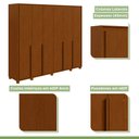 Ver imagem 4 de Guarda-roupa 6 Portas 6 Gavetas 100% Mdf Imperatore com Pés