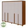 Guarda-roupa 6 Portas 6 Gavetas 100% Mdf Imperatore com Pés - 11