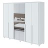 Guarda-roupa 6 Portas 6 Gavetas 100% Mdf Imperatore com Espelho e com Pés - 13