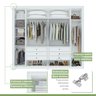 Guarda-roupa 6 Portas 6 Gavetas 100% Mdf Imperatore com Espelho e com Pés - 7