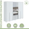 Guarda-roupa 6 Portas 6 Gavetas 100% Mdf Imperatore com Espelho e com Pés - 3