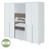 Guarda-roupa 6 Portas 6 Gavetas 100% Mdf Imperatore com Espelho e com Pés - 11