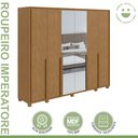 Ver imagem 3 de Guarda-roupa 6 Portas 6 Gavetas 100% Mdf Imperatore com Espelho e com Pés