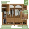 Guarda-roupa 6 Portas 6 Gavetas 100% Mdf Imperatore com Espelho e com Pés - 5
