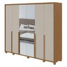 Guarda-roupa 6 Portas 6 Gavetas 100% Mdf Imperatore com Espelho e com Pés - 13