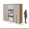 Guarda-roupa 6 Portas 6 Gavetas 100% Mdf Imperatore com Espelho e com Pés - 8