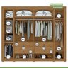Guarda-roupa 6 Portas 6 Gavetas 100% Mdf Imperatore com Espelho e com Pés - 9