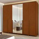 Ver imagem 1 de Guarda-roupa 6 Portas 6 Gavetas 100% Mdf Imperatore com Espelho e com Pés
