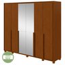 Guarda-roupa 6 Portas 6 Gavetas 100% Mdf Imperatore com Espelho e com Pés - 11