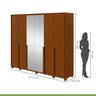 Guarda-roupa 6 Portas 6 Gavetas 100% Mdf Imperatore com Espelho e com Pés - 8