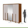 Guarda-roupa 6 Portas 6 Gavetas 100% Mdf Imperatore com Espelho e com Pés - 8