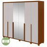 Guarda-roupa 6 Portas 6 Gavetas 100% Mdf Imperatore com Espelho e com Pés - 11