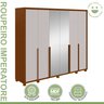 Guarda-roupa 6 Portas 6 Gavetas 100% Mdf Imperatore com Espelho e com Pés - 3
