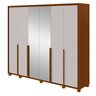 Guarda-roupa 6 Portas 6 Gavetas 100% Mdf Imperatore com Espelho e com Pés - 13