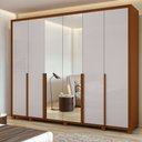 Ver imagem 1 de Guarda-roupa 6 Portas 6 Gavetas 100% Mdf Imperatore com Espelho e com Pés