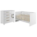 Ver imagem 1 de Berço Nacional Life 2186 com Cômoda Fly Branco Acetinado - Tigus