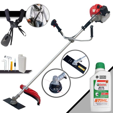 Roçadeira Lateral Anmax Cg520p-tb À Gasolina 2t 52cc 2,2hp 10.000rpm + Óleo Stihl 2t