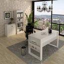 Ver imagem 2 de Conjunto para Escritório 3 Peças Branco Tecnomobili