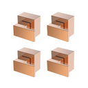 Ver imagem 1 de Kit 4 Acabamentos Rose-gold para Registro Base Deca 3/4-1/2 Pressão Gaveta Metal Premium