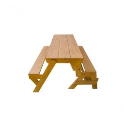 Banco que Vira Mesa 1,5 Metros para 06 Pessoas Verniz Imbuia - 1 Banco que Vira Mesa 1,5 Metros para 06 Pessoas Verniz Imbuia - 1