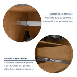 Guarda-roupa Casal 2 Portas 6 Gavetas 100% Mdf Toronto - 14