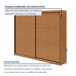 Guarda-roupa Casal 2 Portas 6 Gavetas 100% Mdf Toronto - 8