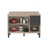Balcão de Cozinha 3 Portas 120 Cm Firenze Avena Touch Grafito 93241 Demóbile - 3