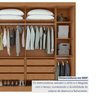 Guarda-roupa Casal 2 Portas 6 Gavetas 100% Mdf Toronto com Espelho - 13