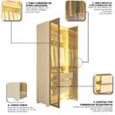 Ver imagem 6 de Módulo Guarda-roupa Reflecta 2 Portas com Led 100% Mdf Innova
